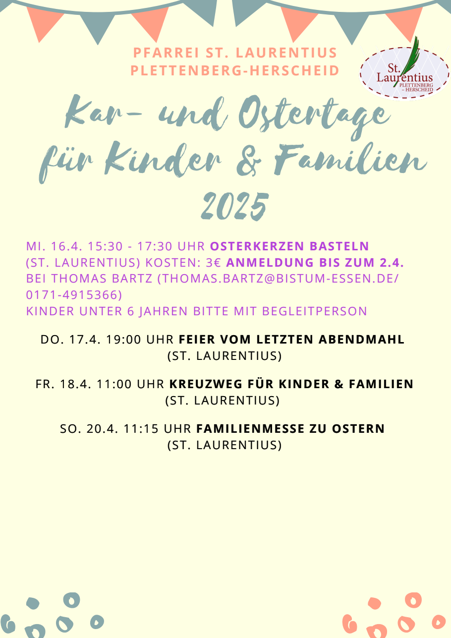 Plakat Kar- und Ostertage